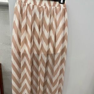 Chevron maxi skirt